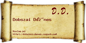 Dobszai Dénes névjegykártya
